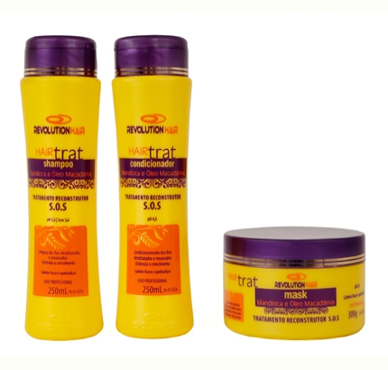3 Kit Manutenção Mandioca e Óleo de Macadâmia